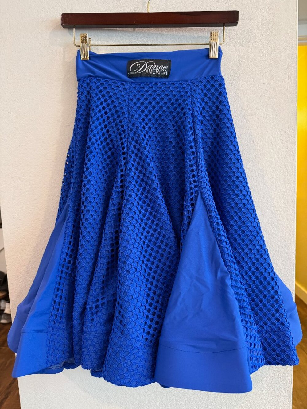 Royal Blue Honeycomb Mesh Dance Skirt Sz 10-12 Handmade USA NWT Matches Leotard